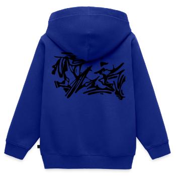 project1 - Kinder Premium Organic Zip Hoodie - Royalblau - Hinten - AI Model Kid Male (0cm)