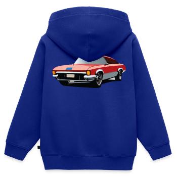 Roter Oldtimer - Kinder Premium Organic Zip Hoodie - Royalblau - Hinten - AI Model Kid Male (0cm)
