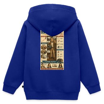 Der Besserwisser – ungefragt kompetent - Kinder Premium Organic Zip Hoodie - Royalblau - Hinten - AI Model Kid Male (0cm)