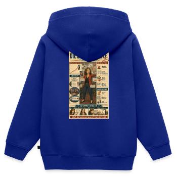 Die Dauerempörte – täglich ein neuer Skandal - Kinder Premium Organic Zip Hoodie - Royalblau - Hinten - AI Model Kid Male (0cm)