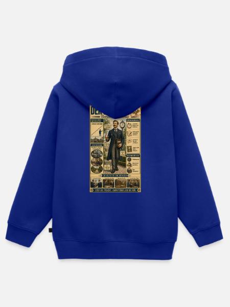 Der Preuße – Pünktlich und pflichtbewusst - Kinder Premium Organic Zip Hoodie - Royalblau