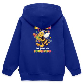 Biene fleißig Schule Zuckertüte Bienchen Kind - Kinder Premium Organic Zip Hoodie - Royalblau - Hinten - AI Model Kid Male (0cm)
