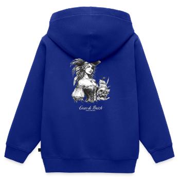 Miss Morgane - Saint-Coulomb - Coeur de Breizh - Kids Premium Organic Zip-up Hoodie - royal blue - Back - AI Model Kid Male (0cm)