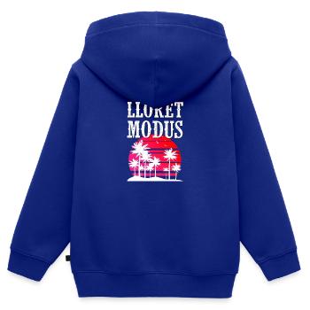 Lloret De Mar Modus - Kinder Premium Organic Zip Hoodie - Royalblau - Hinten - AI Model Kid Male (0cm)