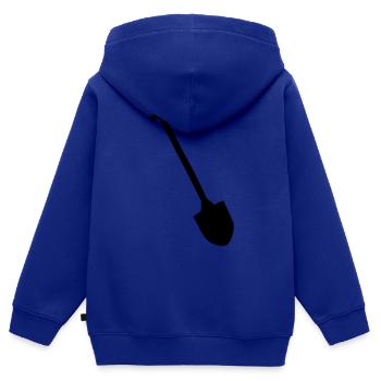 Schaufel Spaten - Kinder Premium Organic Zip Hoodie - Royalblau - Hinten - AI Model Kid Male (0cm)