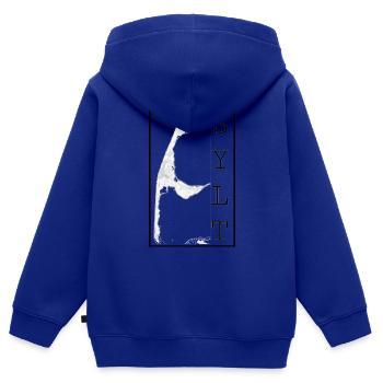Stadtbild von Sylt - Kinder Premium Organic Zip Hoodie - Royalblau - Hinten - AI Model Kid Male (0cm)