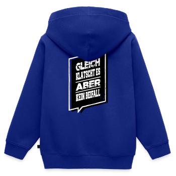 bday geschenk lieben geek geburtstagsgeschenkidee - Kinder Premium Organic Zip Hoodie - Royalblau - Hinten - AI Model Kid Male (0cm)