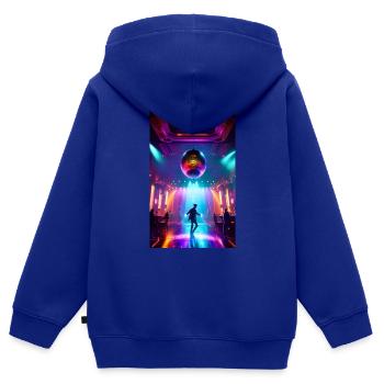 Menschen, die im Nachtclub tanzen - Kinder Premium Organic Zip Hoodie - Royalblau - Hinten - AI Model Kid Male (0cm)