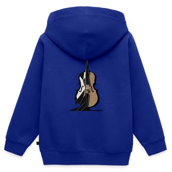 Abstraktes Cello - Kinder Premium Organic Zip Hoodie - Royalblau - Hinten - AI Model Kid Male (0cm)