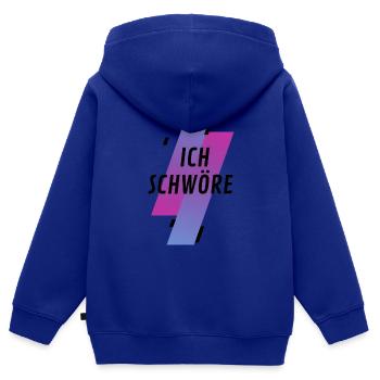 Spruch, ich Schwöre. Coole Jugendsprache - Kinder Premium Organic Zip Hoodie - Royalblau - Hinten - AI Model Kid Male (0cm)