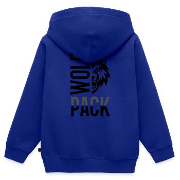 Wolf Pack Rudel - Kinder Premium Organic Zip Hoodie - Royalblau - Hinten - AI Model Kid Male (0cm)