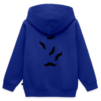Mustache symbol - Kids Premium Organic Zip-up Hoodie - royal blue - Back - AI Model Kid Male (0cm)
