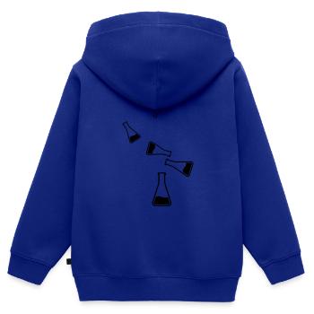 Icône de tube à essai - Sweat Premium à capuche zippé enfant bio - bleu roi - Dos - AI Model Kid Male (0cm)