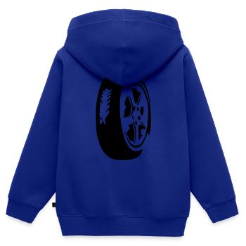 Autoreifen 8 - Kinder Premium Organic Zip Hoodie - Royalblau - Hinten - AI Model Kid Male (0cm)