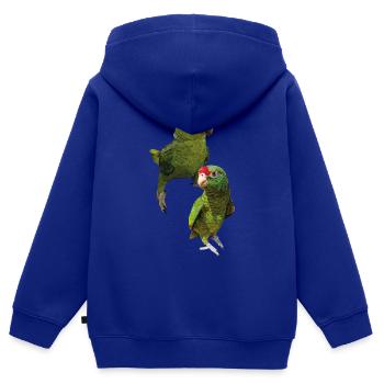 Papageien aus dem Amazonas - Kinder Premium Organic Zip Hoodie - Royalblau - Hinten - AI Model Kid Male (0cm)