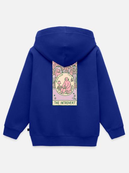 The Introvert - Kinder Premium Organic Zip Hoodie - Royalblau