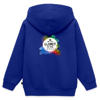 Lloret De Mar 2024 Bunt - Kinder Premium Organic Zip Hoodie - Royalblau - Hinten - AI Model Kid Male (0cm)