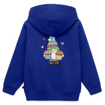 Ich liebe Kuchen Torten Cupcake Bäcker Süsses Gnom - Kinder Premium Organic Zip Hoodie - Royalblau - Hinten - AI Model Kid Male (0cm)