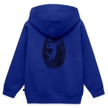 Beachball Fingerabdruck - Identität - Beach Volley - Kinder Premium Organic Zip Hoodie - Royalblau - Hinten - AI Model Kid Male (0cm)