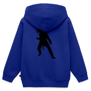 Kampfsport female de - Kinder Premium Organic Zip Hoodie - Royalblau - Hinten - AI Model Kid Male (0cm)