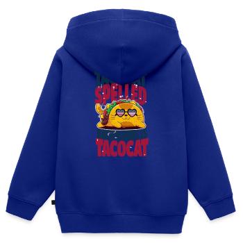 Taco - Sweat Premium à capuche zippé enfant bio - bleu roi - Dos - AI Model Kid Male (0cm)