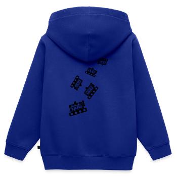 Icône de silhouette de bandit manchot - Sweat Premium à capuche zippé enfant bio - bleu roi - Dos - AI Model Kid Male (0cm)