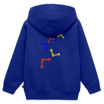 Fahrrad Radfahren Kette - Kinder Premium Organic Zip Hoodie - Royalblau - Hinten - AI Model Kid Male (0cm)