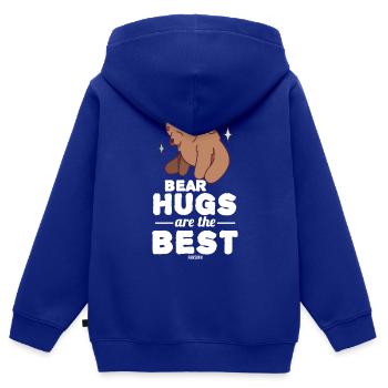 Bär Waldbewohner Braunbär Schwarzbär - Kinder Premium Organic Zip Hoodie - Royalblau - Hinten - AI Model Kid Male (0cm)