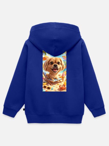 Mila in der Sonne - Kinder Premium Organic Zip Hoodie - Royalblau