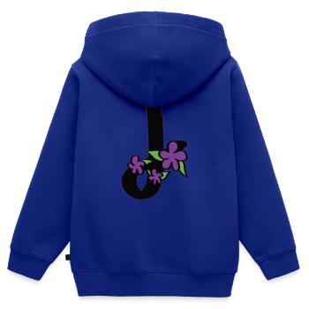 J wie jugendlich - Kinder Premium Organic Zip Hoodie - Royalblau - Hinten - AI Model Kid Male (0cm)