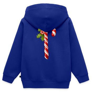 Zuckerstange - Kinder Premium Organic Zip Hoodie - Royalblau - Hinten - AI Model Kid Male (0cm)