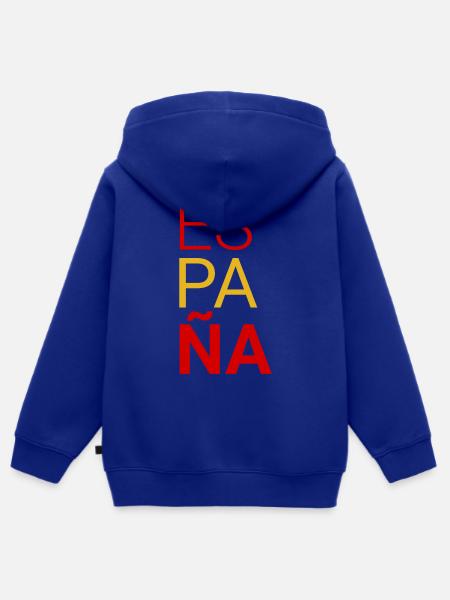 Spanien - Kinder Premium Organic Zip Hoodie - Royalblau