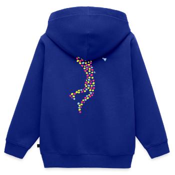 Spieler Spieler Badminton Federball Dots - Kinder Premium Organic Zip Hoodie - Royalblau - Hinten - AI Model Kid Male (0cm)