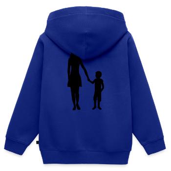 liebe sohn mutter muttertag mama und junge muttert - Kinder Premium Organic Zip Hoodie - Royalblau - Hinten - AI Model Kid Male (0cm)