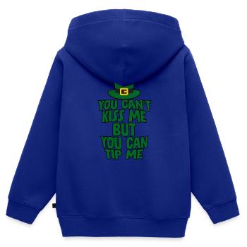 You Can't Kiss Me But You Can Tip Me 2 - Kinder Premium Organic Zip Hoodie - Royalblau - Hinten - AI Model Kid Male (0cm)