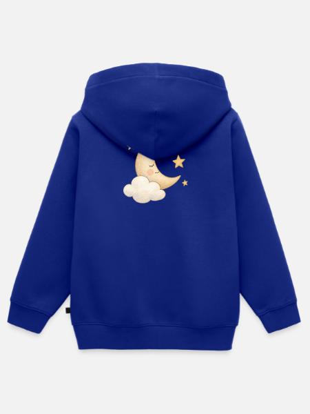 LITTLE DREAMER - Kinder Premium Organic Zip Hoodie - Royalblau