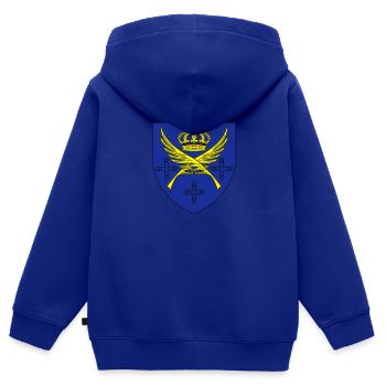 Saint Etienne Loire - Kinder Premium Organic Zip Hoodie - Royalblau - Hinten - AI Model Kid Male (0cm)