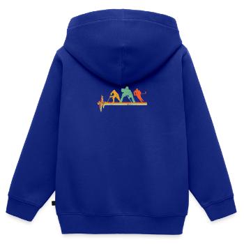 Love Hockey T Shirt - Coole Hockey Spieler Geschenke - I - Kinder Premium Organic Zip Hoodie - Royalblau - Hinten - AI Model Kid Male (0cm)