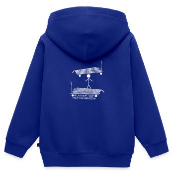 Runter vom Mattenwagen Sportlehrer Geschenk - Kinder Premium Organic Zip Hoodie - Royalblau - Hinten - AI Model Kid Male (0cm)