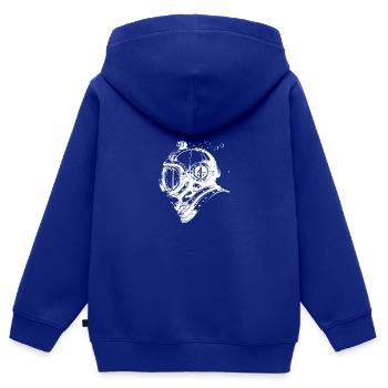 Taucherhelm Tauchen Apnoe Vintage - Kinder Premium Organic Zip Hoodie - Royalblau - Hinten - AI Model Kid Male (0cm)