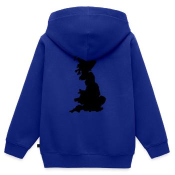 england england Länder1 - Kinder Premium Organic Zip Hoodie - Royalblau - Hinten - AI Model Kid Male (0cm)