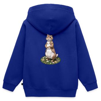 Cute bunny brown 20 - Kids Premium Organic Zip-up Hoodie - royal blue - Back - AI Model Kid Male (0cm)