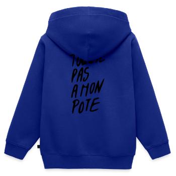Meinen Kumpel nicht anfassen - Kinder Premium Organic Zip Hoodie - Royalblau - Hinten - AI Model Kid Male (0cm)