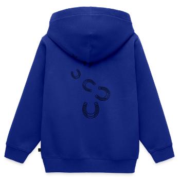 Hufeisen Icon - Kinder Premium Organic Zip Hoodie - Royalblau - Hinten - AI Model Kid Male (0cm)