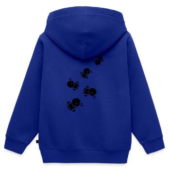 Football Icon - Kinder Premium Organic Zip Hoodie - Royalblau - Hinten - AI Model Kid Male (0cm)