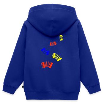 Akkordeon instrument - Kinder Premium Organic Zip Hoodie - Royalblau - Hinten - AI Model Kid Male (0cm)