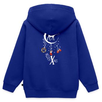 Kalb Weihnachten Weihnachtstraumfänger - Kinder Premium Organic Zip Hoodie - Royalblau - Hinten - AI Model Kid Male (0cm)