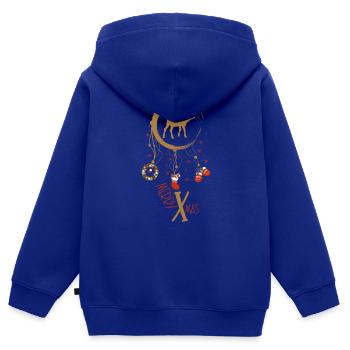 Kalb Weihnachten Weihnachtstraumfänger - Kinder Premium Organic Zip Hoodie - Royalblau - Hinten - AI Model Kid Male (0cm)