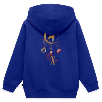 Pinscher Weihnachten Weihnachtstraumfänger - Kinder Premium Organic Zip Hoodie - Royalblau - Hinten - AI Model Kid Male (0cm)