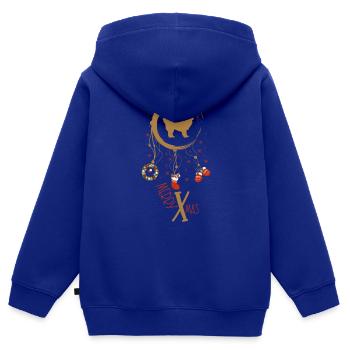 Tibetische Dogge Weihnachten Weihnachtstraumfänger - Kinder Premium Organic Zip Hoodie - Royalblau - Hinten - AI Model Kid Male (0cm)